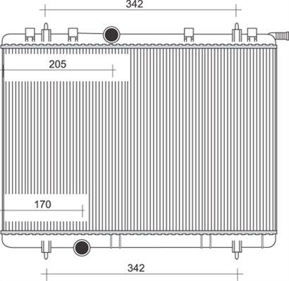 MAGNETI MARELLI radiatorius, variklio aušinimas 350213886000